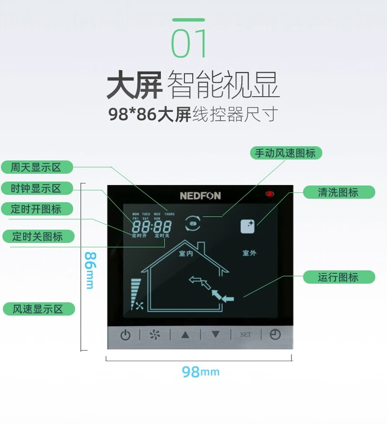 绿岛风超薄除霾新风机36